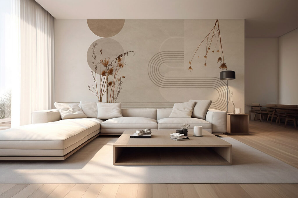 Droge bloemen tussen booglijnen — interieur 4