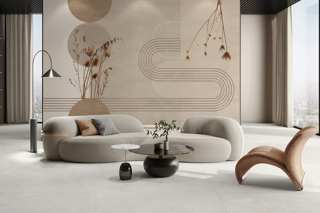 Droge bloemen tussen booglijnen — interieur 6