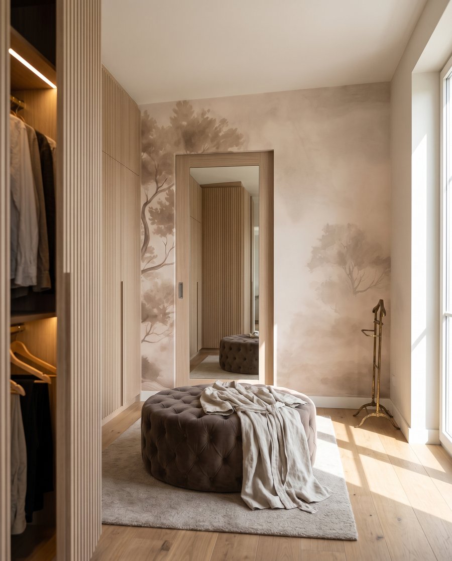 Warme nevel tussen boomkruinen — interieur 3