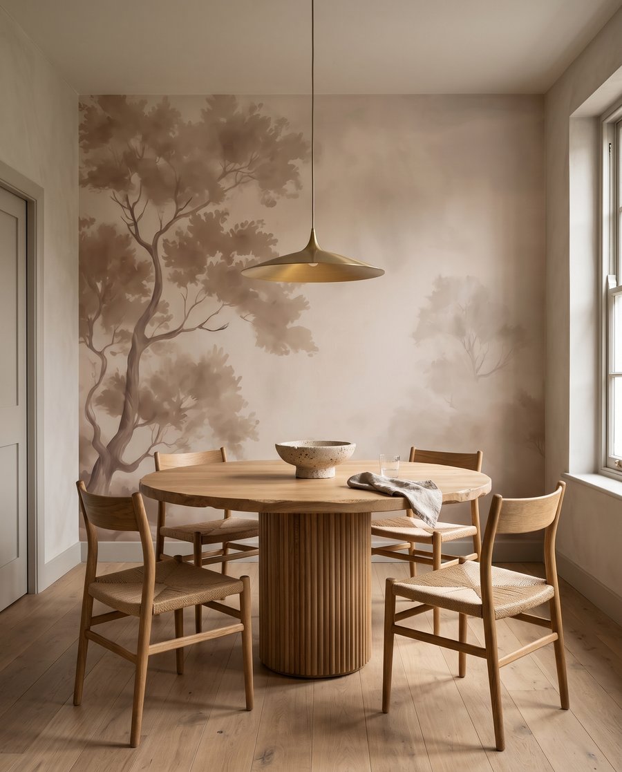 Warme nevel tussen boomkruinen — interieur 7