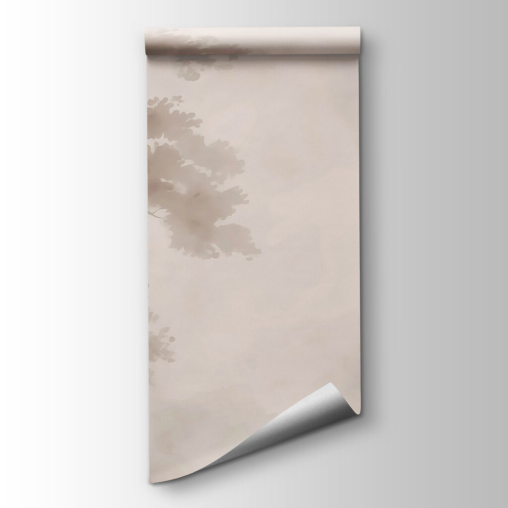 Boomschimmen in beige nevel — productweergave
