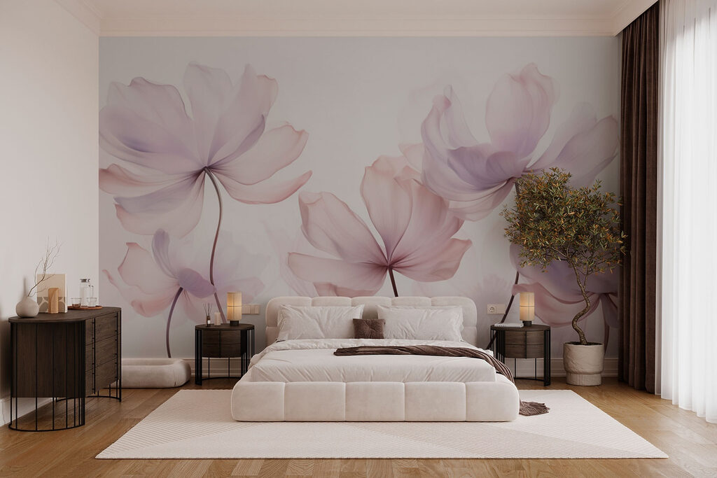 Roze bloemen met stelen — interieur 2