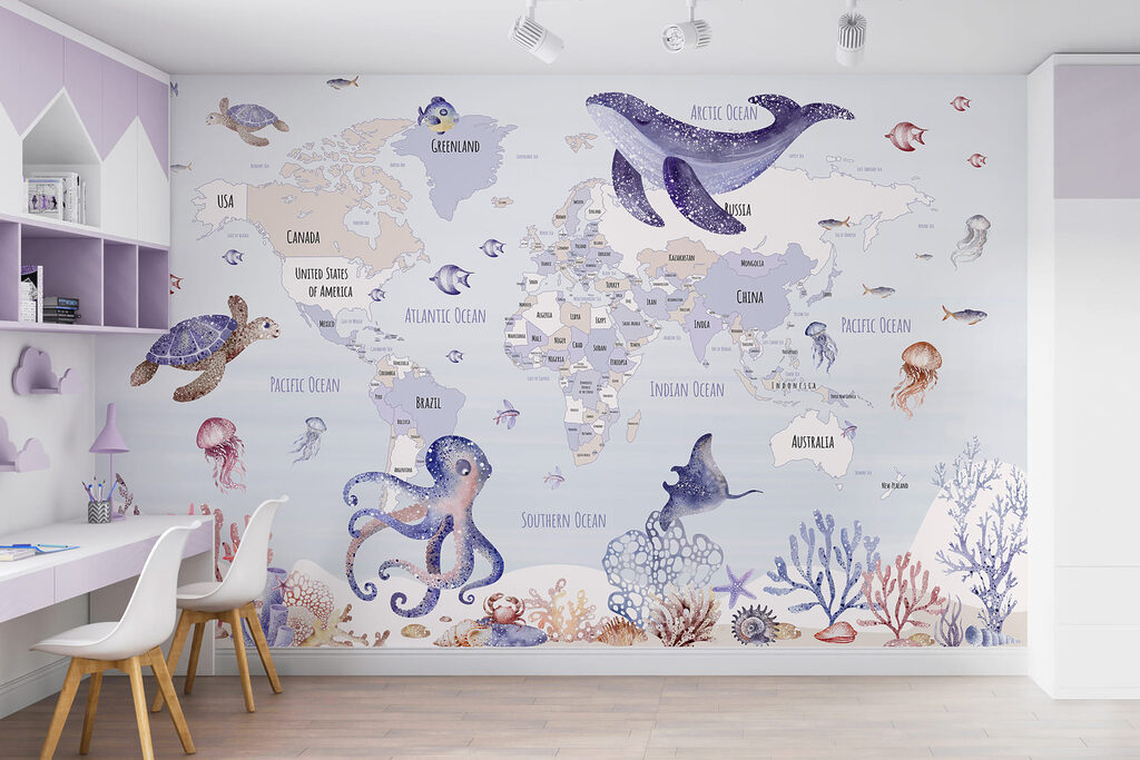 Wereldzee vol kleine zwemmers — interieur 2