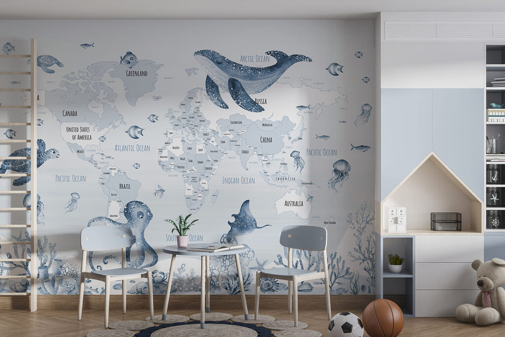 Wereldzee vol kleine zwemmers — interieur 2
