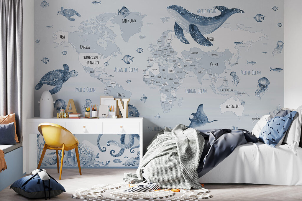 Wereldzee vol kleine zwemmers — interieur 3