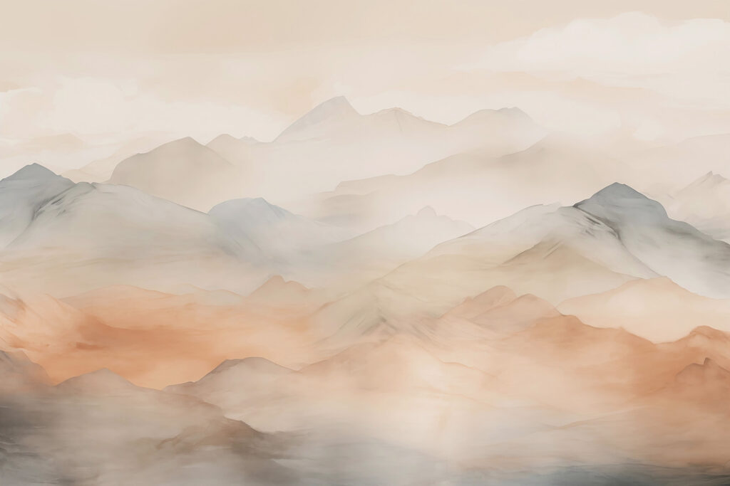 Mistig gebergte — volledig ontwerp