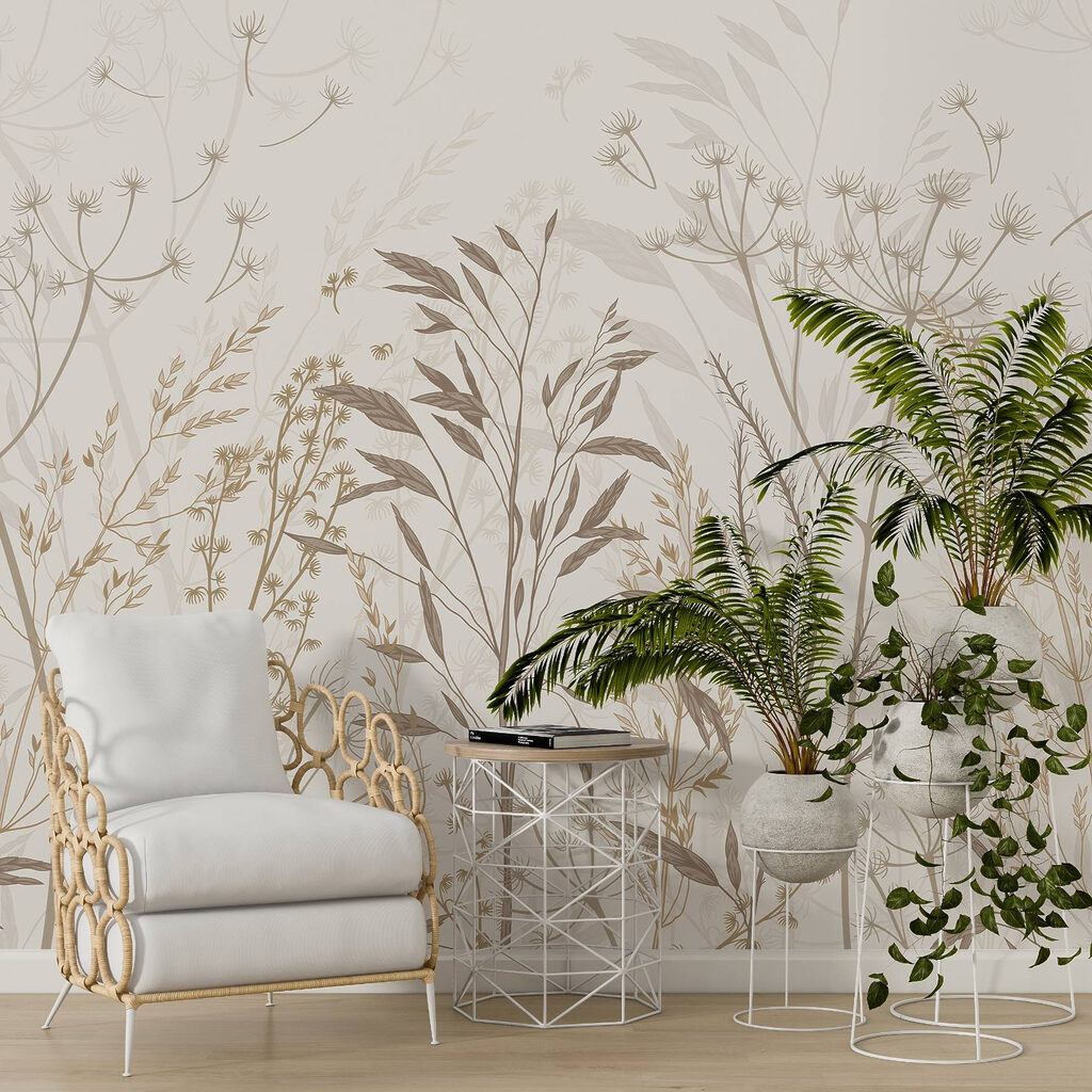 Delicate botanische patronen in neutrale tinten — interieur 2