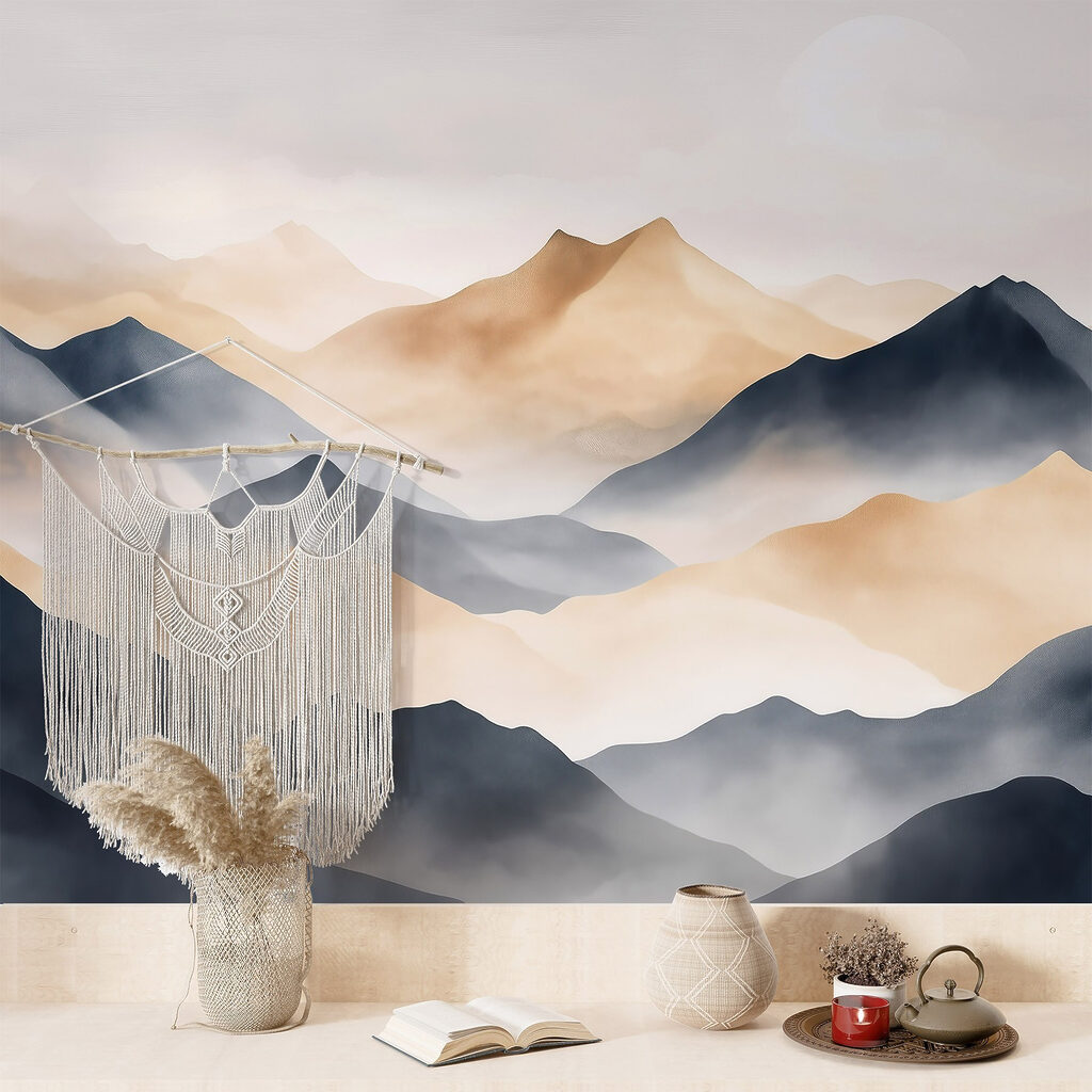 Donkere bergen met goudlicht — interieur 2