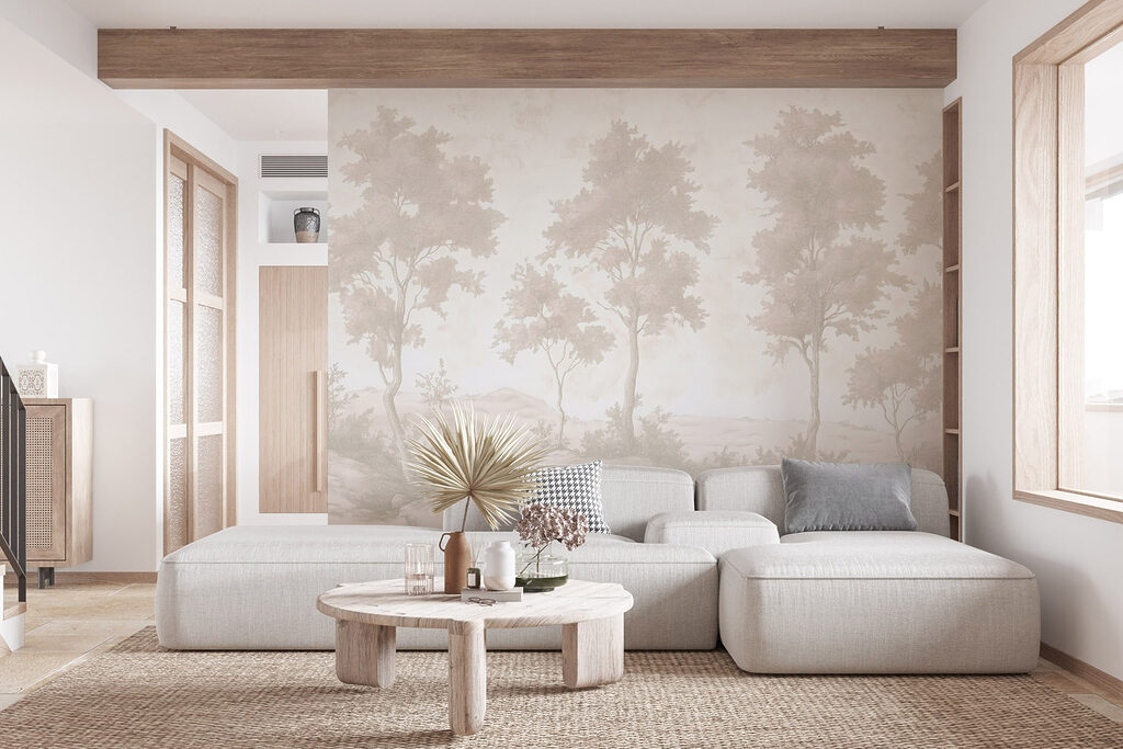 Lichte bomen op rotsgrond — interieur 4
