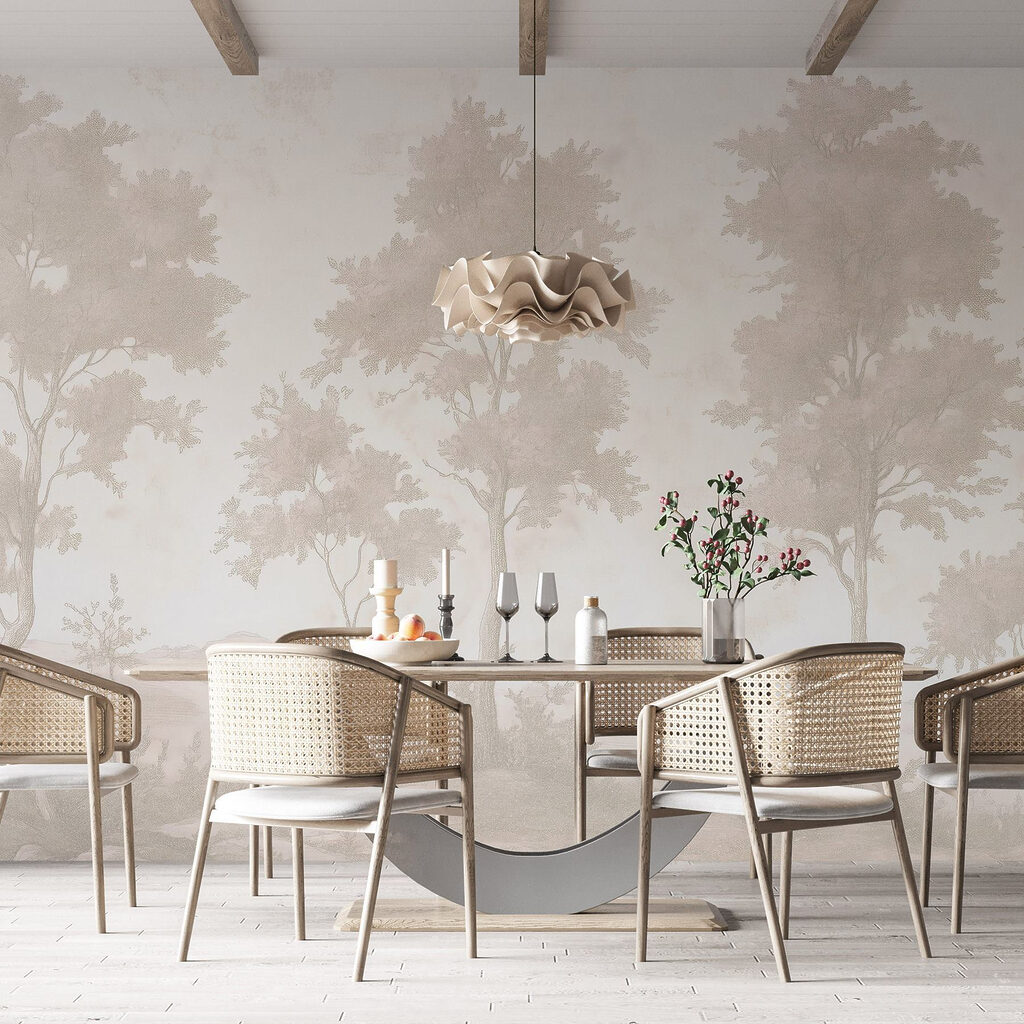 Lichte bomen op rotsgrond — interieur 5