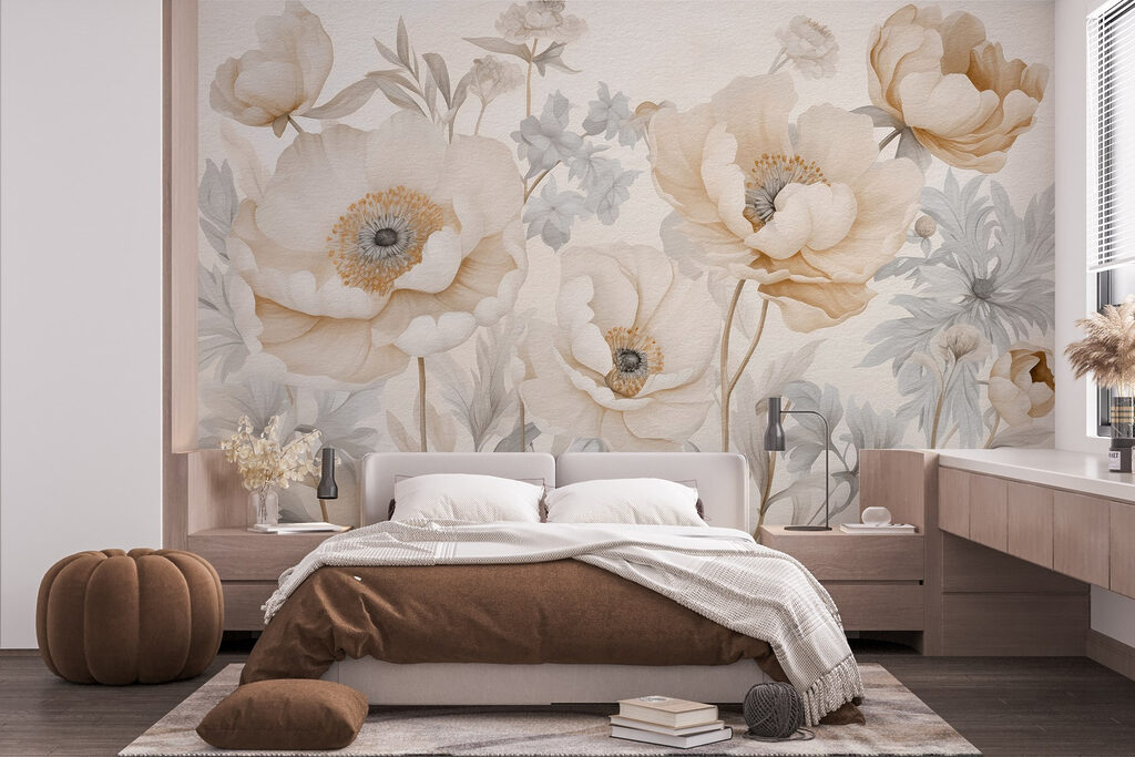 Bloemen op zachte lijnstelen — interieur 2