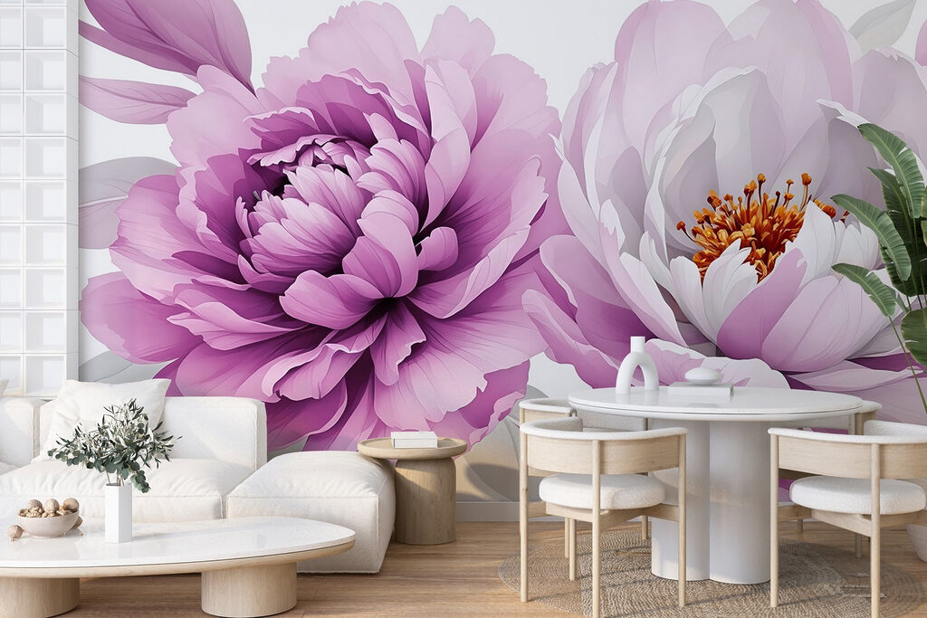 Twee bloemen, volle bloemblaadjes — interieur 2