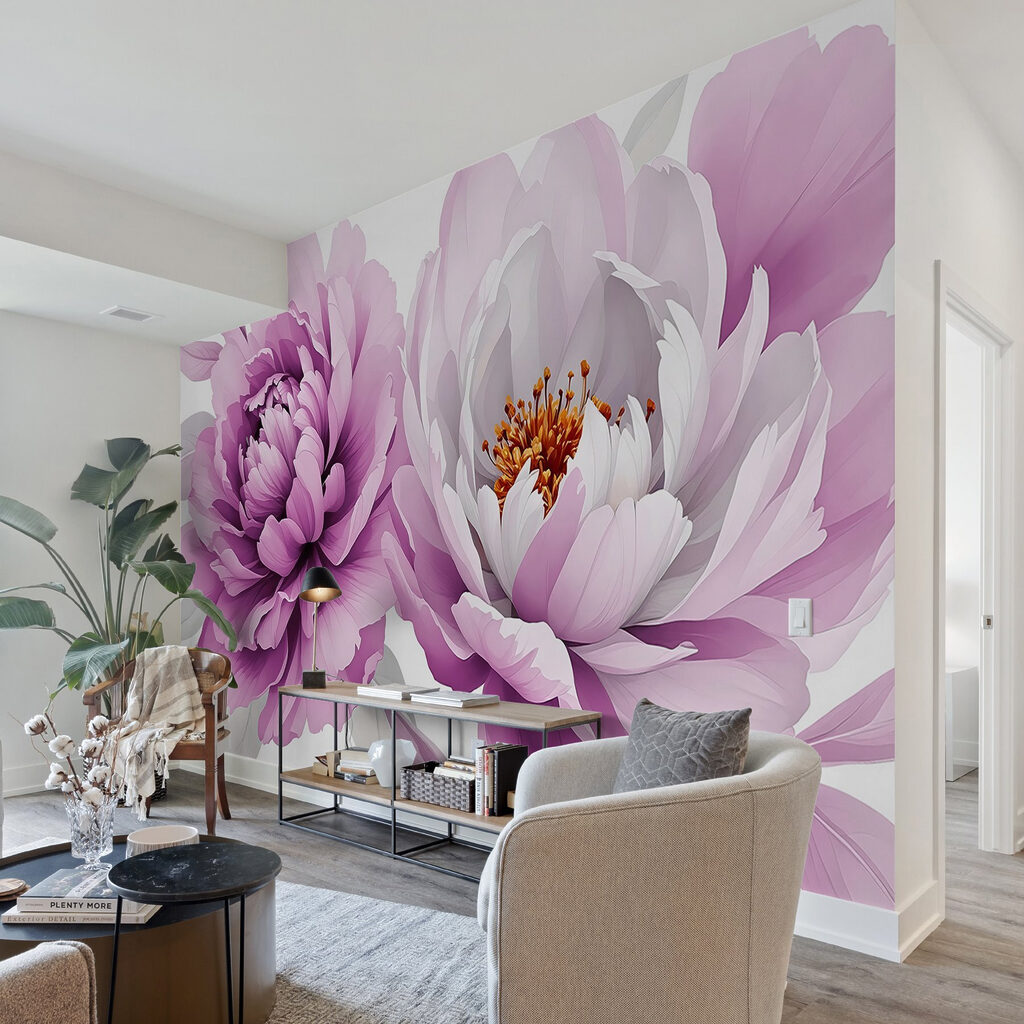 Twee bloemen, volle bloemblaadjes — interieur 3