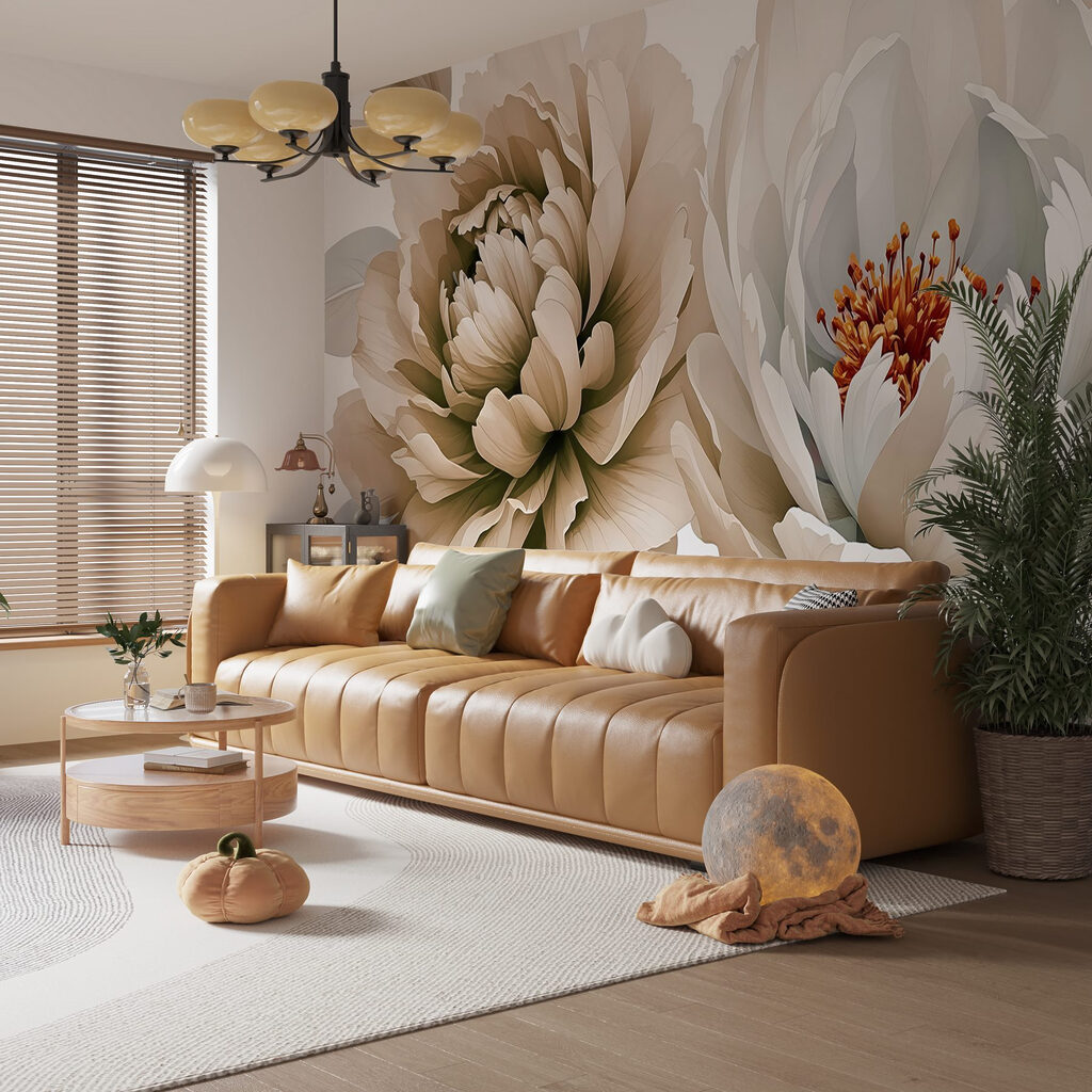 Twee bloemen, volle bloemblaadjes — interieur 2