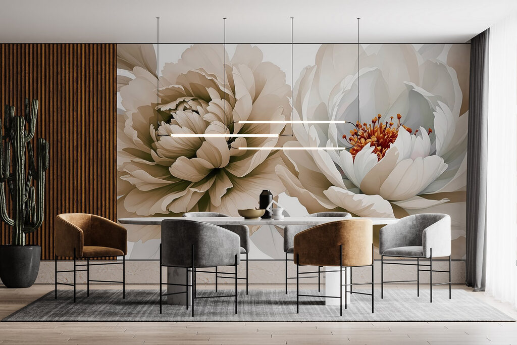 Twee bloemen, volle bloemblaadjes — interieur 3