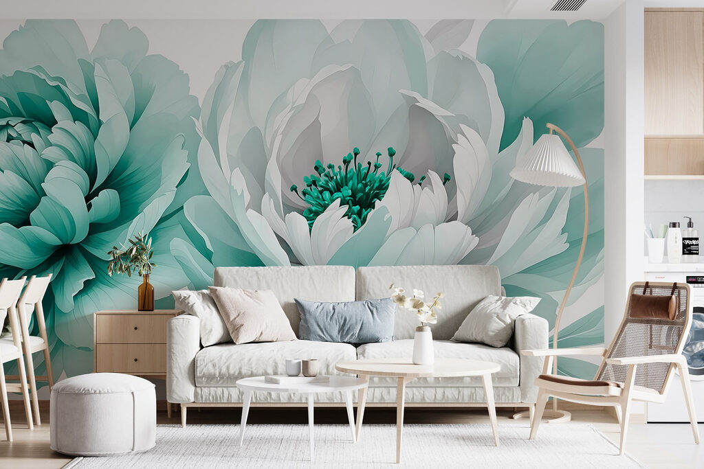 Twee bloemen, volle bloemblaadjes — interieur 2