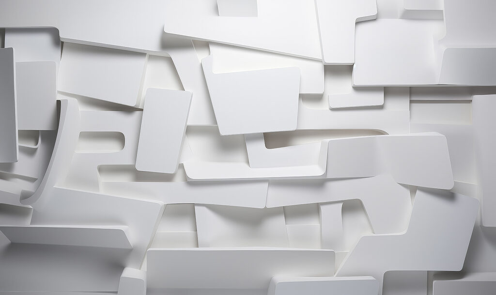 Witte blokken met schaduwen — volledig ontwerp