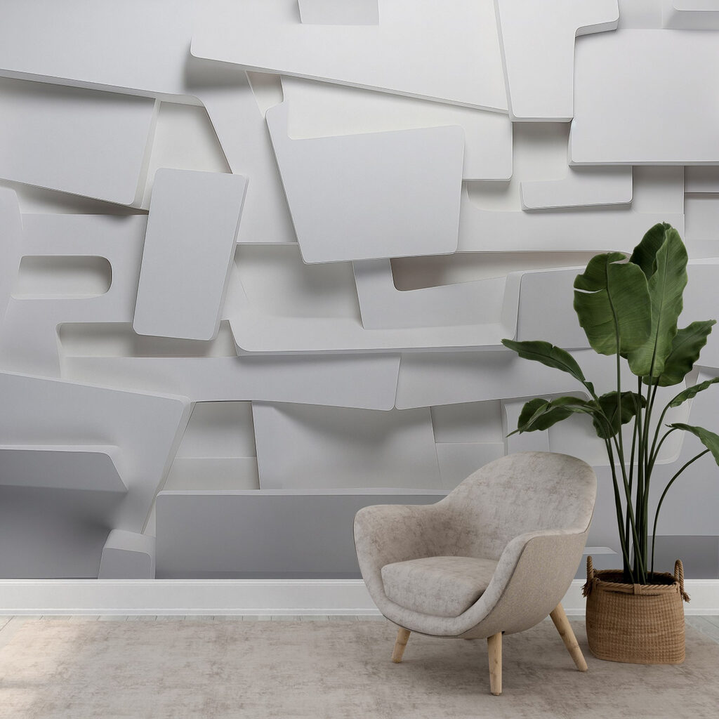 Witte blokken met schaduwen — interieur 2