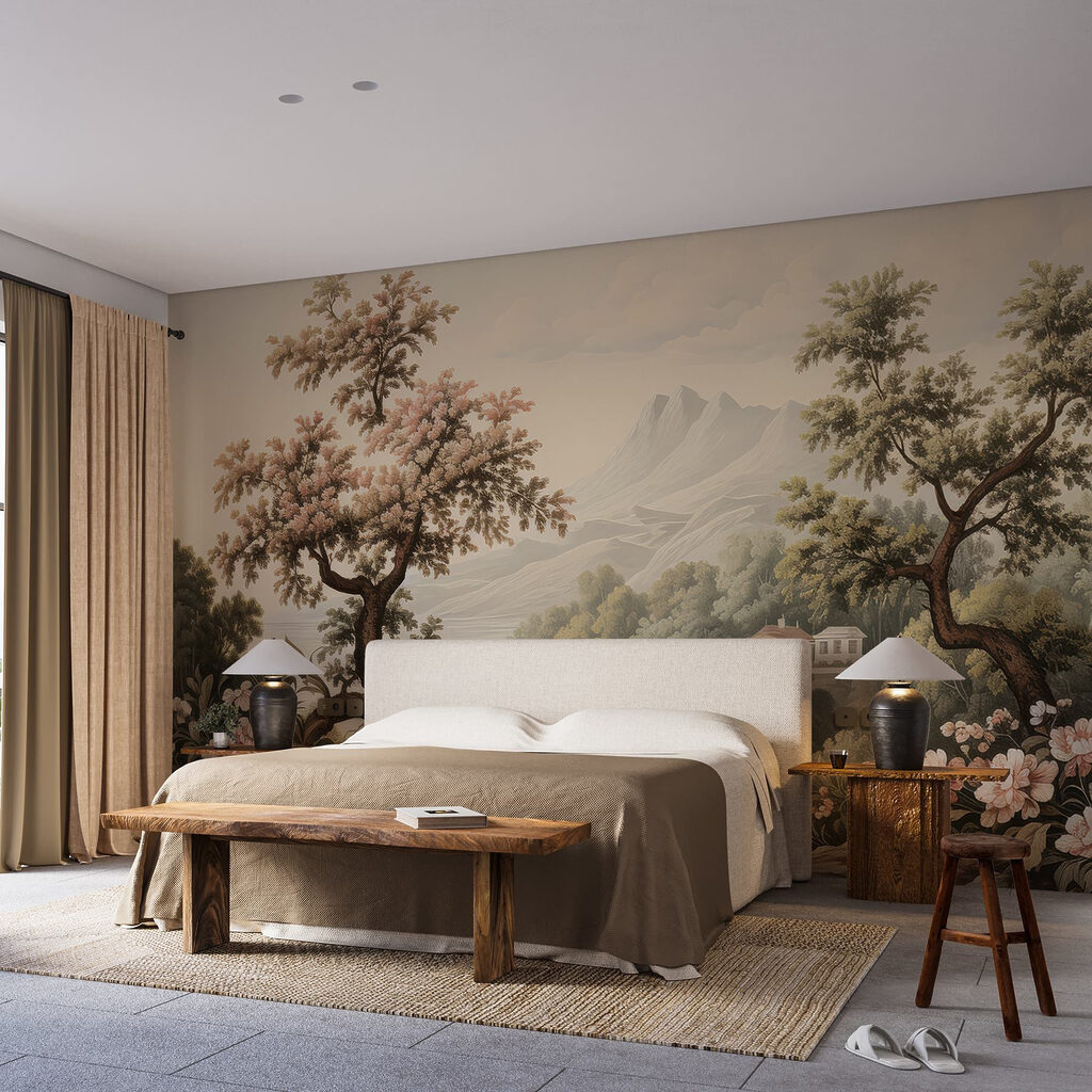Landschap met bomen en bloemen — interieur 1