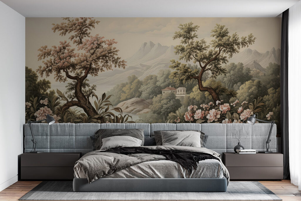 Landschap met bomen en bloemen — interieur 2