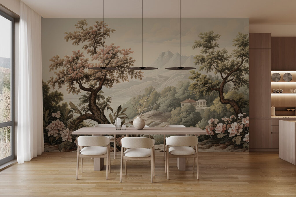 Landschap met bomen en bloemen — interieur 3