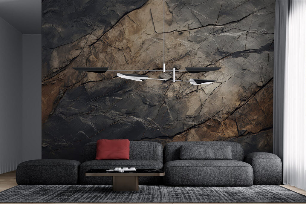 Donkere breuken in steen — interieur 2