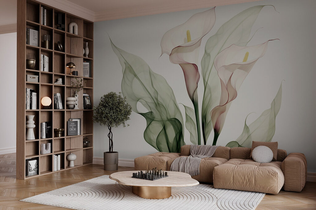 Delicate bloemen in zachte tinten — interieur 1