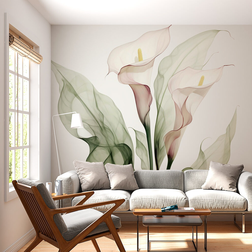 Delicate bloemen in zachte tinten — interieur 2