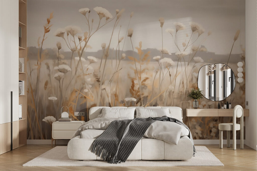 Witte veldbloemen voor heuvels — interieur 1