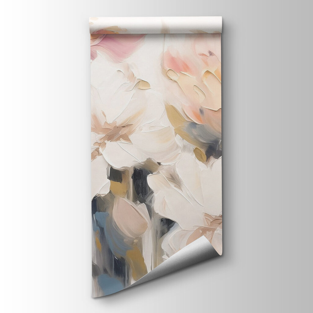 Schilderij van bloemen op een wit oppervlak — productweergave