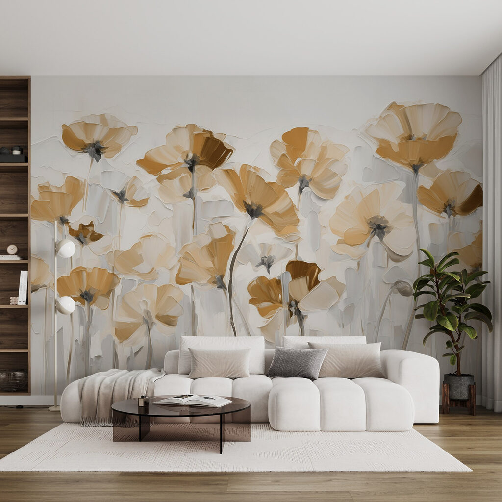 Bloemkelken in dikke verftoetsen — interieur 2