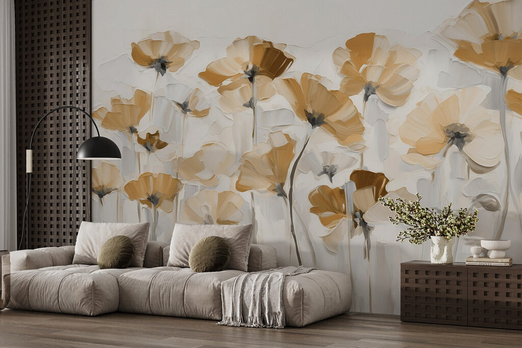 Bloemkelken in dikke verftoetsen — interieur 3