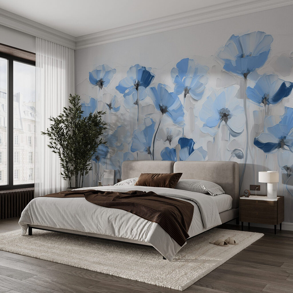 Bloemkelken in dikke verftoetsen — interieur 1