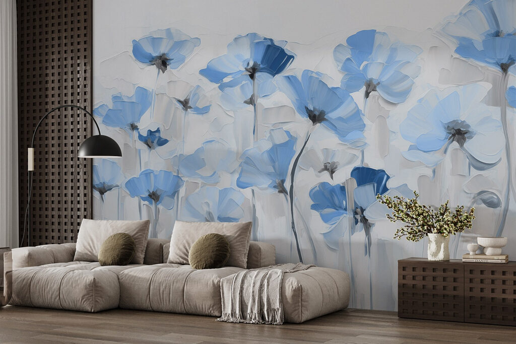 Bloemkelken in dikke verftoetsen — interieur 3