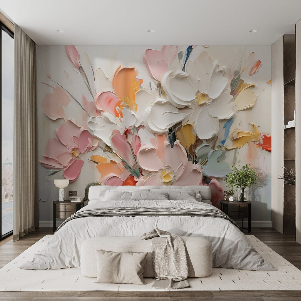 Kleurig boeket met verfreliëf — interieur 1
