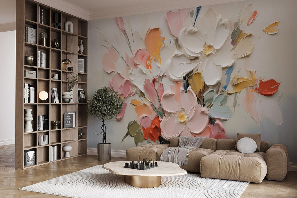 Kleurig boeket met verfreliëf — interieur 3