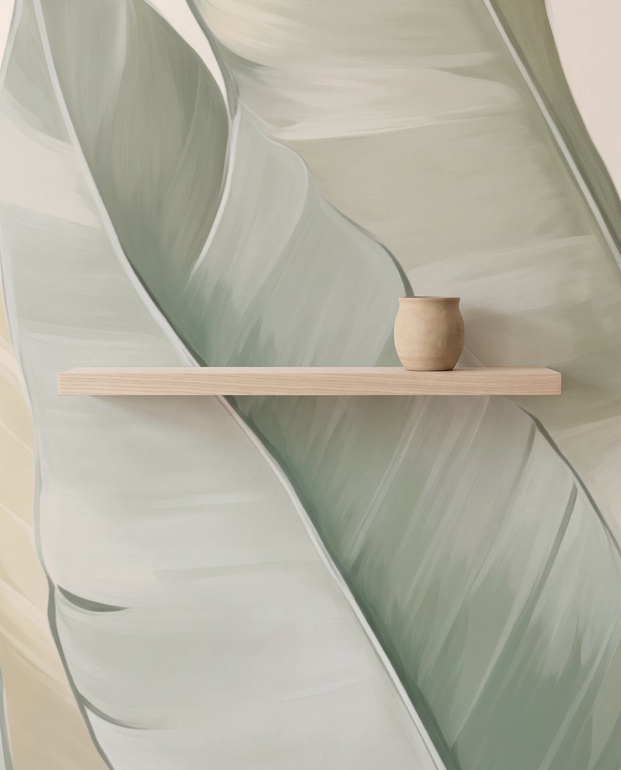 Lichte bladeren langs elkaar — detail