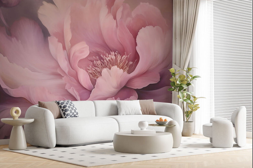 Roze pioen in avondschaduw — interieur 3