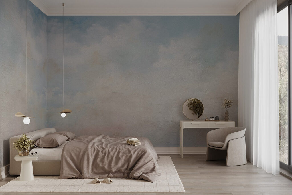 Zachte hemel met verfstructuur — interieur 1