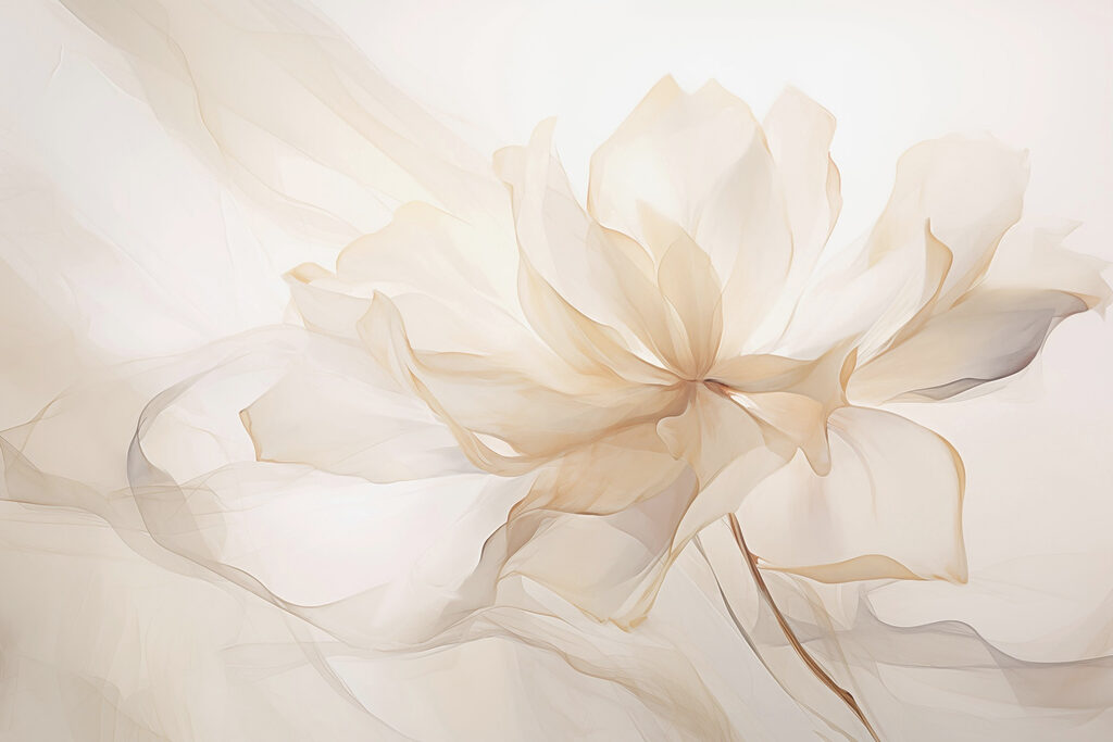 Delicate bloei in zachte tinten — volledig ontwerp