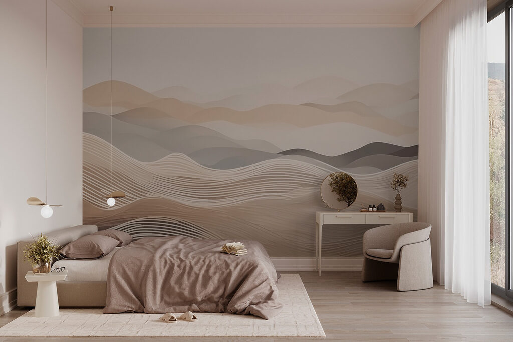 Heuvels boven golvende lijntjes — interieur 1