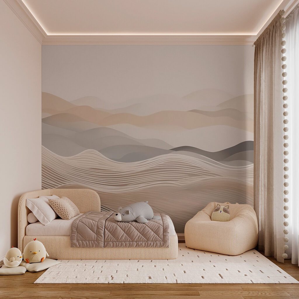 Heuvels boven golvende lijntjes — interieur 3