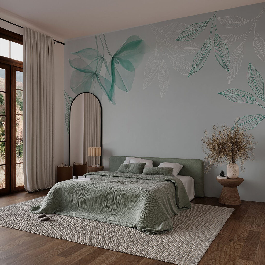 Blaadjes boven open ruimte — interieur 1