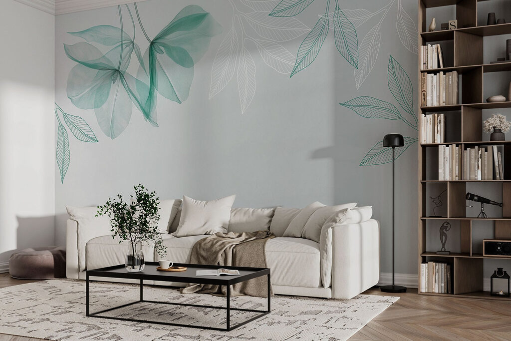 Blaadjes boven open ruimte — interieur 3
