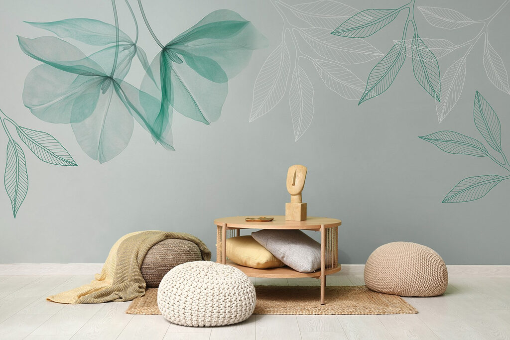 Blaadjes boven open ruimte — interieur 4