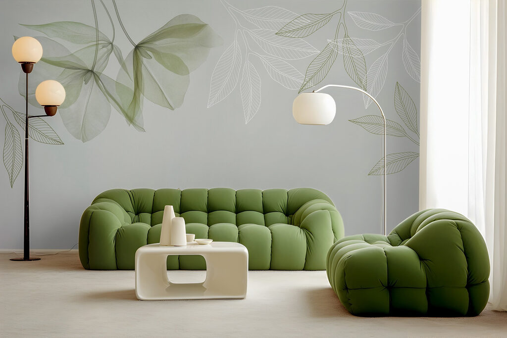 Blaadjes boven open ruimte — interieur 4