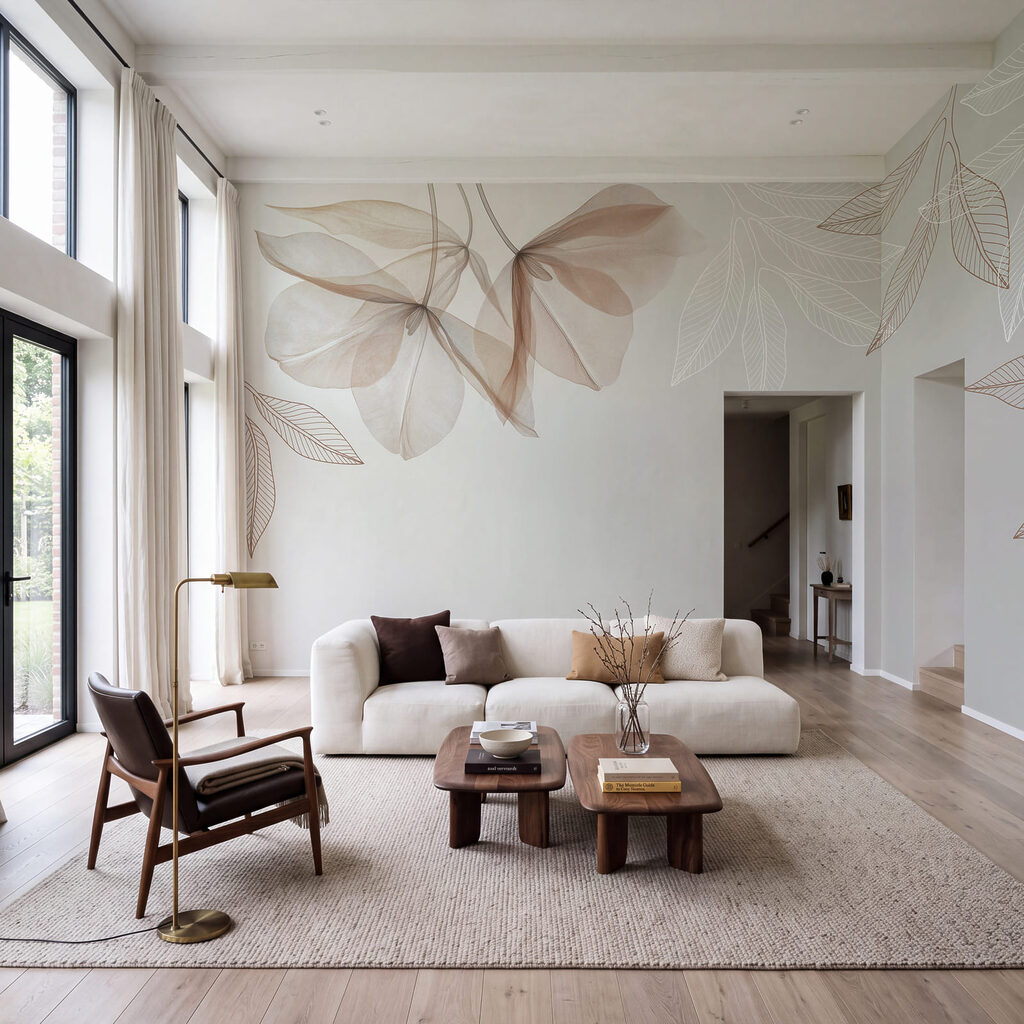 Blaadjes boven open ruimte — interieur 2