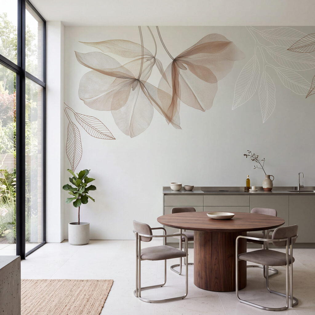 Blaadjes boven open ruimte — interieur 1