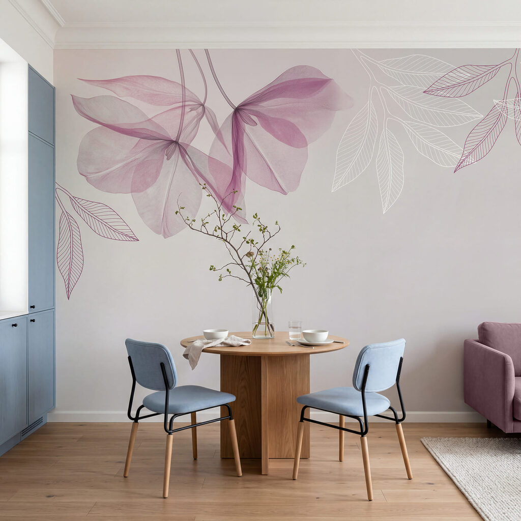 Blaadjes boven open ruimte — interieur 3