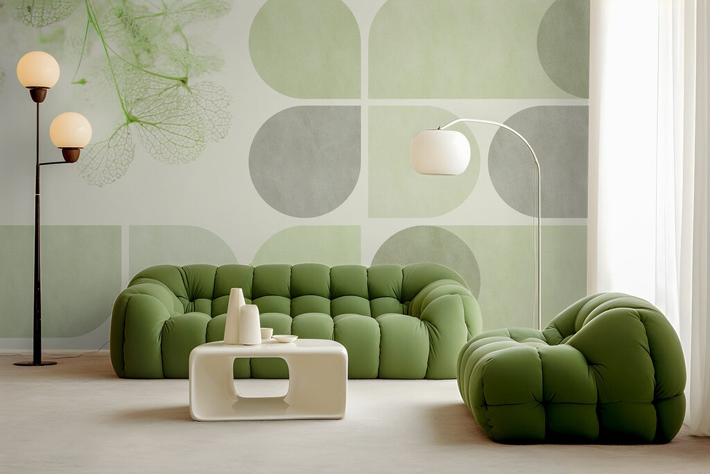 Groene bogen naast bladnerven — interieur 3